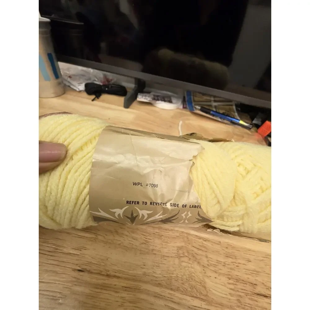 Vintage Sears Wintuk Yellow Orlon Acrylic Yarn 4-Ply 4oz